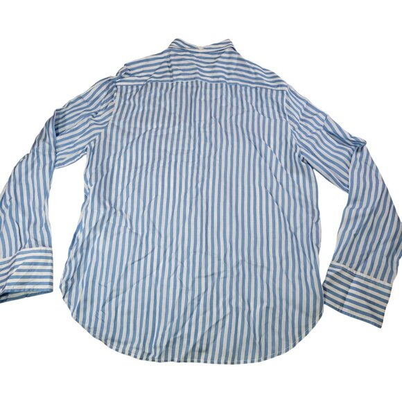 Madewell Womens Blue & White Striped Button-Down Shirt Size 10 - Picture 7 of 7